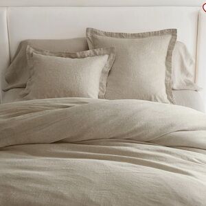 NWT Pottery Barn Belgian Flax Linen King Duvet Cover